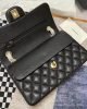 Chanel Classic Flap Handbag Grained Calfskin & Gold Metal