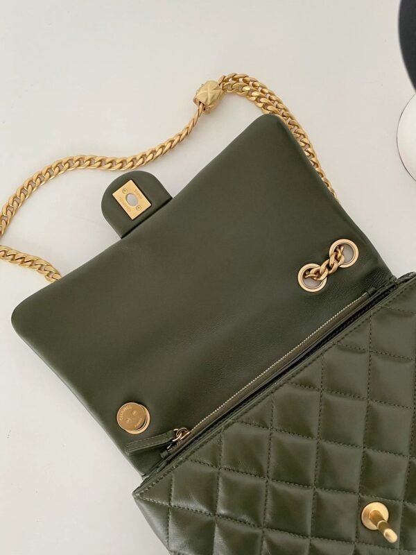 Chanel Small Flap Bag Green For Women, Women&rsquo;s Bags 8.7in/22cm