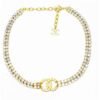 7333AAC1-5913-5887-3710-4AB25FF2E2EC.jpg Authentic Heavy Gilt Necklace CC Logo set with Seed Pearls and Crystals