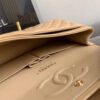 Chanel Classic HandBag Beige For Women 9.9in/25.5cm A01112