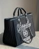 73BC6AFE-ABC3-911D-4009-EFC27633BDBD.jpg CHANEL Deauville 2wayTote Bag Black A66941 Cotton Leather