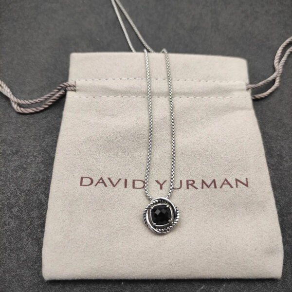 73EF6336-9CAC-B7FB-4A13-D63AFDD28B1F.jpg Petite Chatelaine® Necklace Sterling Silver with Black Onyx, 10mm