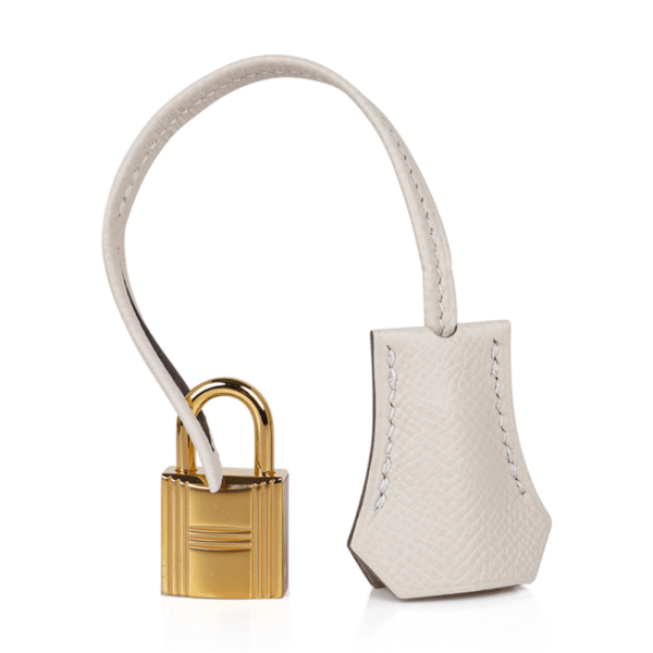 Kelly 25 Sellier Bag Craie Epsom Leather with Gold Hardware