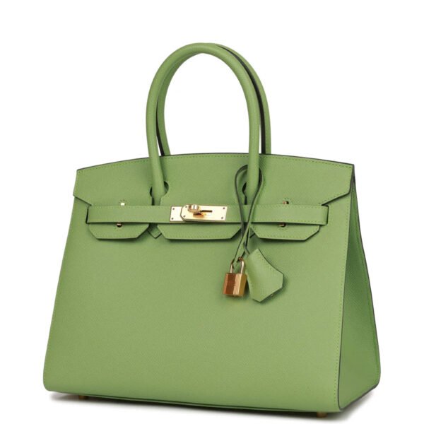 745496B7-C7B0-89A8-F235-612DB79386D7_92b95800-ac16-495a-b835-2a8e4d69e49d.jpg Birkin 30 Vert Criquet Epsom with Palladium Hardware