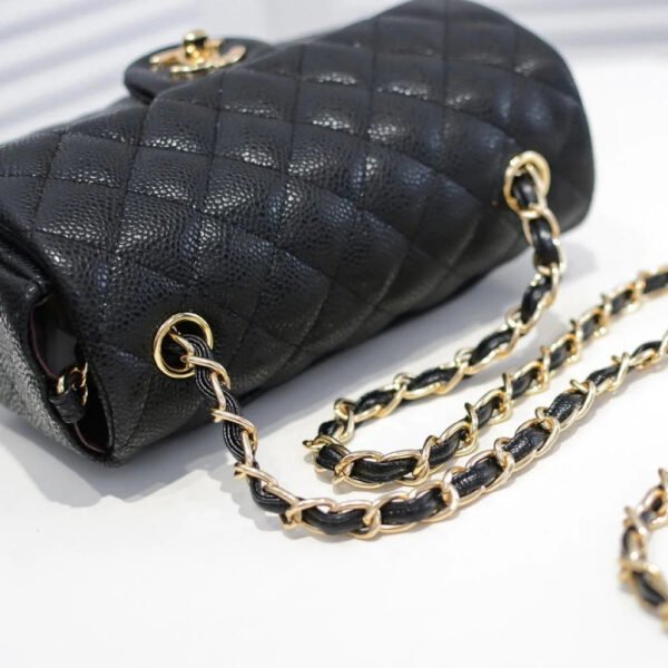 Chanel Mini Flap Bag Black For Women 7.8in/20cm A69900