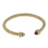 Classic Cablespira&reg; Bracelet 18K Yellow Gold with Half Diamonds, 7mm