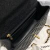 Chanel Mini Flap Bag With Top Handle Black For Women 7.8in/20cm