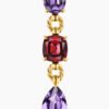 Marbella Y Pendant 18K Yellow Gold with Amethyst and Rhodolite Garnet, 57.8mm