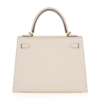 Kelly 25 Sellier Bag Craie Epsom Leather with Gold Hardware