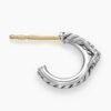 Petite X Hoop Earrings Sterling Silver with Pav&eacute; Diamonds, 12.6mm