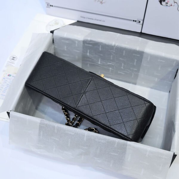 Chanel Large Classic Handbag Grained Calfskin & Gold-Tone Metal A58600