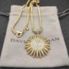David Yurman  18K Yellow White Gold Diamond Large Starburst Pendant