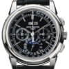 Perpetual Calendar Chronograph Platinum Black Dial 5970P-001