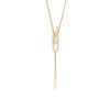 EVER CHAINE D??ANCRE LARIAT NECKLACE GOLD WITH DIAMONDS