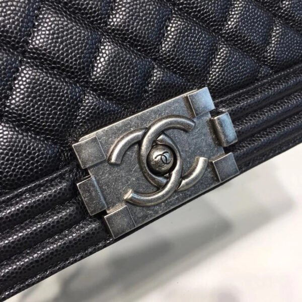 Chanel Boy Handbag Silver Hardware Black For Women, Women&rsquo;s Handbags, Shoulder And Crossbody Bags 9.8in/25cm A67086