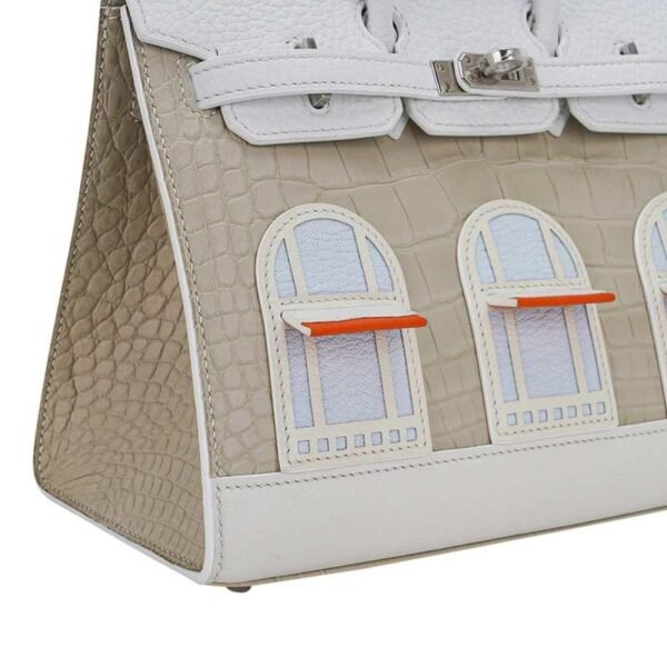 7806AFE0-A33C-8A52-0A7F-3F5A075C350B.jpg Limited Edition Birkin 20 Faubourg Sellier Bag Neige (Snow) White Matte Alligator