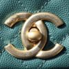 Chanel Large Flap Bag With Top Handle Teal For Women, Womens Handbags, Shoulder And Crossbody Bags 11in/28cm A92991