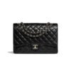 Chanel Classic Maxi Handbag Grained Calfskin & Gold Metal A01115