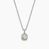 787EE8F9-16E2-EC4D-71BE-A209F18C7D7D.jpg Petite Albion Pendant Necklace Sterling Silver with Prasiolite and Diamonds, 7mm