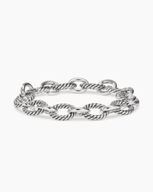 Oval Link Chain Bracelet Sterling Silver, 12mm - 19cm