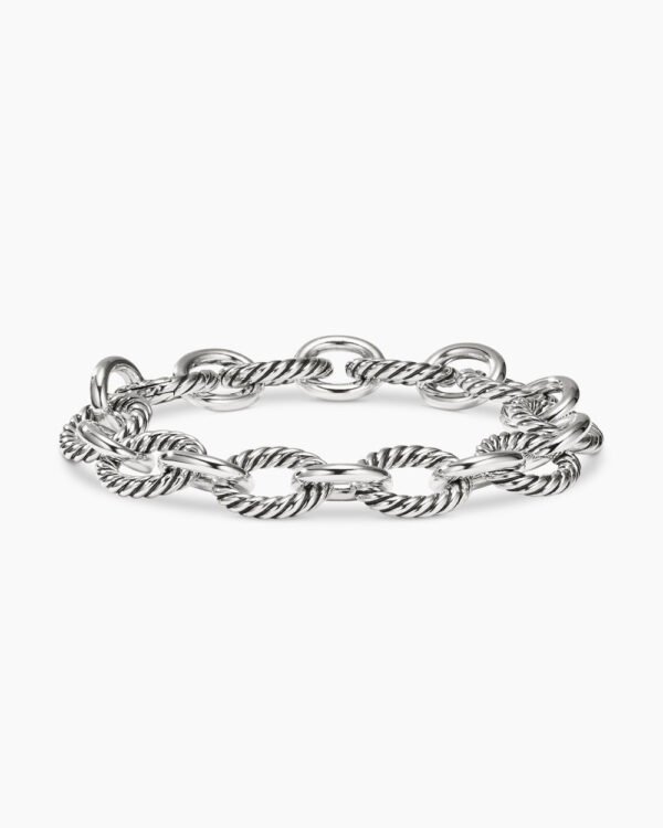 Oval Link Chain Bracelet Sterling Silver, 12mm - 19cm