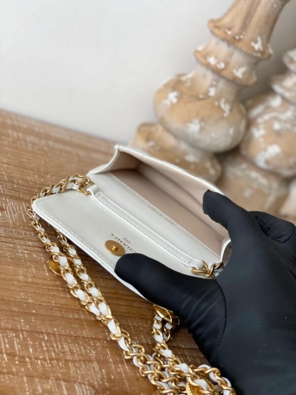 Chanel Clutch With Chain White For Women, Women&rsquo;s Bags 4.8in/12.3cm