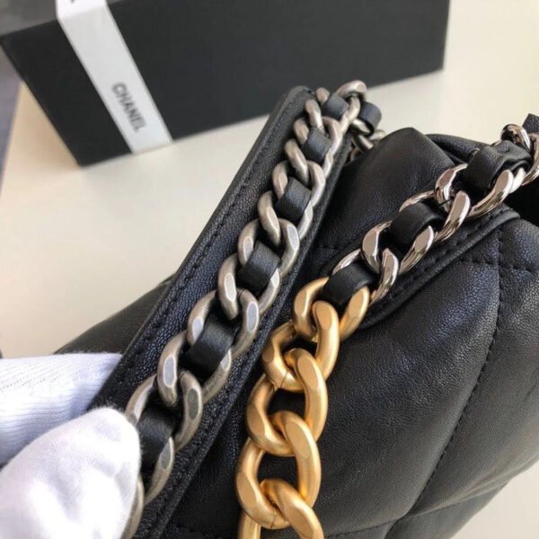 79954E6A-3BD3-417F-1FB6-508250A84478.jpg Chanel 19 HandBag Black For Women 11.8in/30cm
