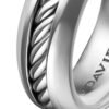 David Yurman sterling silver Cable Inset band ring - 6