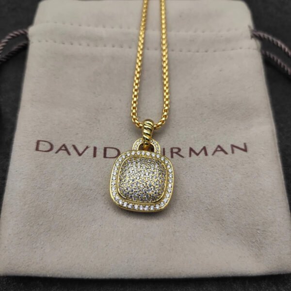 Albion&reg; Pendant in 18K Yellow Gold with Pave Diamonds,18mm