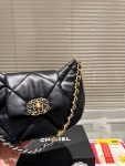 Chanel 19 Hobo Bag Black Lambskin Mixed Metal Hardware