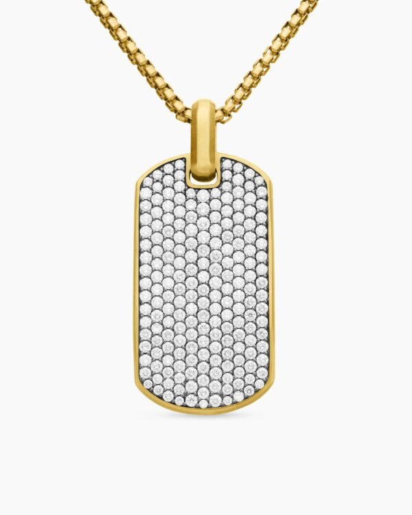 79F4ACF0-6CF0-347D-905F-350136625B92.jpg Chevron Tag 18K Yellow Gold with Diamonds, 42mm