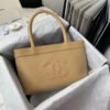 Chanel Vintage CC Open Tote Caviar East West Beige For Women, Women&rsquo;s Bags 14.5in/36.9cm