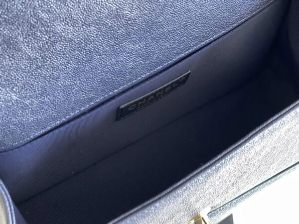 Chanel Medium Boy Handbag Dark Blue For Women 9.8in/25cm A67086