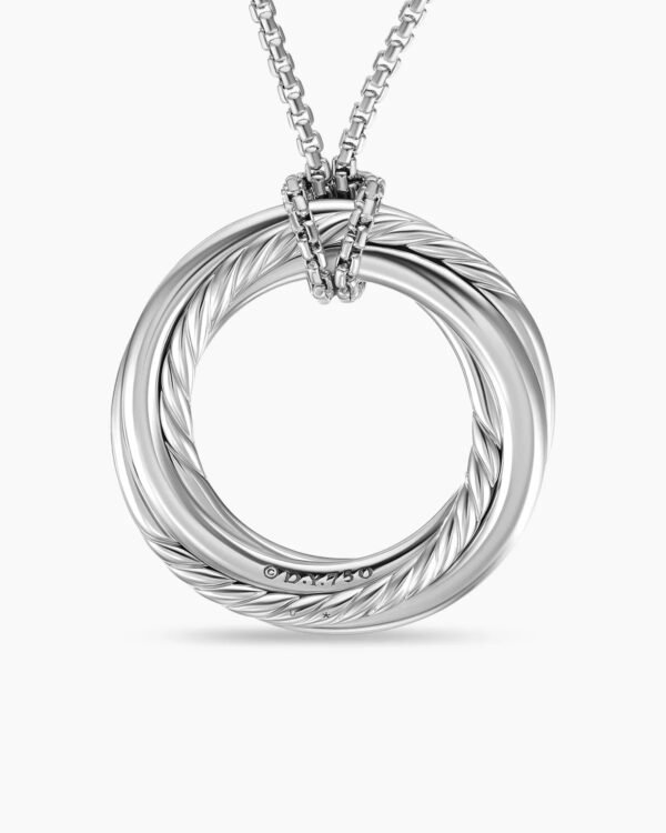 7A6E2836-173B-1D12-D943-3FE45378B056.jpg Pave Crossover Pendant Necklace 18K White Gold with Diamonds, 30mm