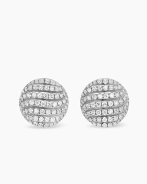 7A9FBF1D-9B93-BD30-A1DE-9C694CE7D762.jpg Sculpted Cable Stud Earrings Sterling Silver with Diamonds,14mm