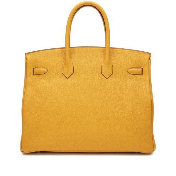 7AAF474B-4361-5AEE-6367-9D1070C6A374_8bd0d06a-e266-4e4e-a38f-d5ff4d558ab1.jpg Birkin 35 Jaune Ambre Togo Palladium Hardware