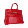 7AAFEB3B-B898-FA48-4B04-2CD4EDCAA952.jpg Birkin 35 Bag Braise Porosus Crocodile with Gold Hardware