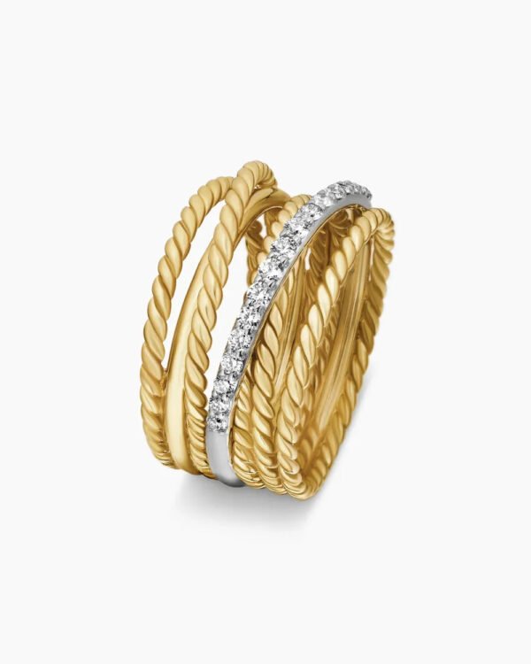 7ACC77CE-DA03-EB97-AFBD-2CCCF6130642.jpg Crossover Ring 18K Yellow Gold with Diamonds - 6
