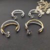 7B181251-D864-6F1C-B88A-549DDF58B0A7.jpg Crossover Hoop Earrings Sterling Silver with 18K Yellow Gold 33.7mm - Gold