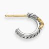 7B2BC63D-A990-D4F0-ECEA-224691A2DE9B.jpg Petite X Hoop Earrings Sterling Silver with 18K Yellow Gold, 12.6mm