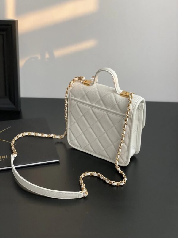 Chanel Small Flap Bag With Top Handle White For Women, Women&rsquo;s Bags 8.1in/20.5cm