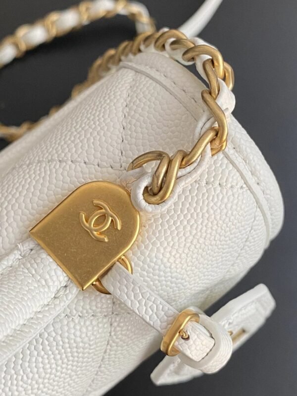 Chanel Small Flap Bag With Top Handle White For Women, Women&rsquo;s Bags 8.1in/20.5cm