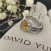 7C89F32A-A65E-C3FC-06E6-523021910B36.jpg Petite Wheaton® Ring Sterling Silver with Citrine and Diamonds, 10mm
