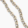 7CC34010-755B-A751-B6CE-ADE247850D4C.jpg Oval Link Chain Necklace Sterling Silver with 18K Yellow Gold, 16mm