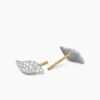 7D33F509-C0E1-26F6-4F34-81CC643109C2.jpg Petite Pavé Flute Stud Earrings Sterling Silver with Diamonds, 10.6mm