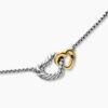 7D6C14EE-8E41-BAF5-5147-3A72A09ACDF2.jpg Cable Collectibles® Interlocking Heart Necklace Sterling Silver with 18K Yellow Gold