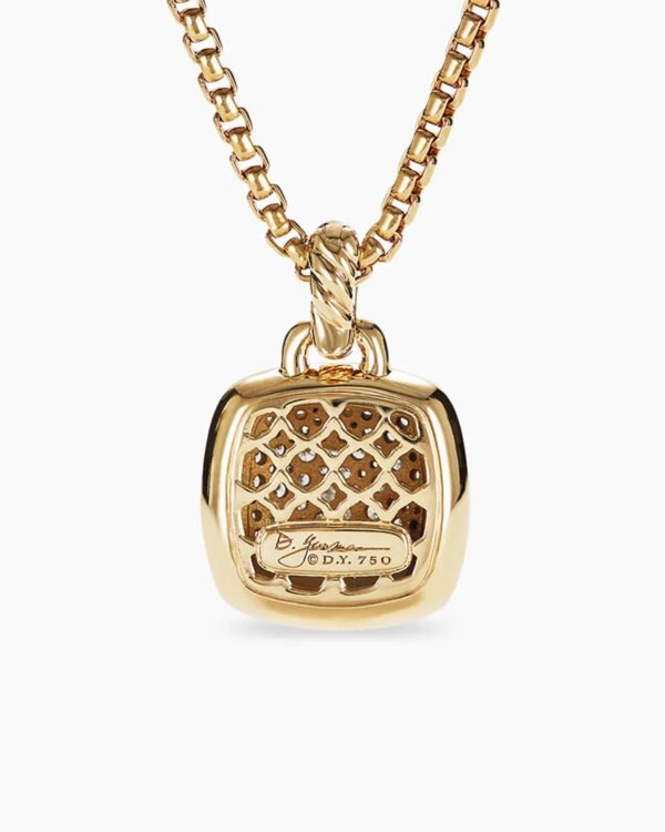 Albion&reg; Pendant 18K Yellow Gold with Pave Diamonds, 14mm