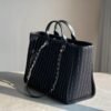 7D8D28F0-8896-CB12-0DEA-6E6E5EE5A065.jpg CHANEL Deauville 2wayTote Bag Black A66941 Cotton Leather