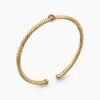 Classic Cablespira&reg; Station Bracelet 18K Yellow Gold with Pav&eacute; Rubies, 3mm