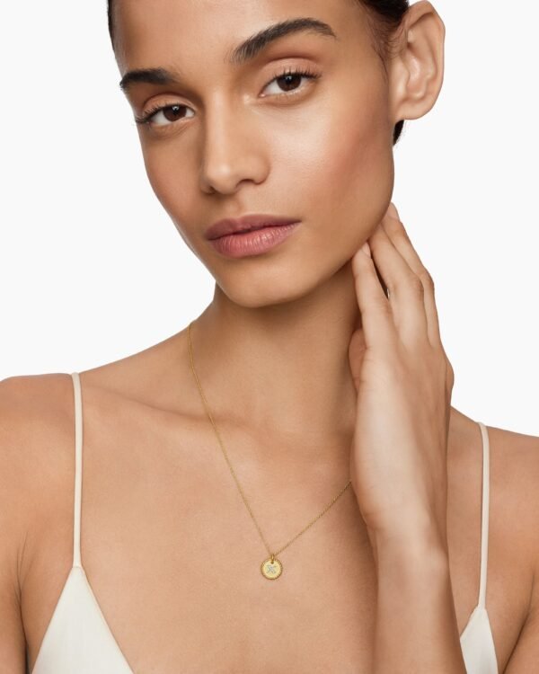 7EB31834-9E9A-691F-7312-3BF3BE2452D4.jpg Initial Charm Necklace 18K Yellow Gold with Diamond X